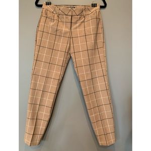 Express Plaid Cropped Dress Pant
